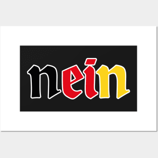 Vintage Retro Funny Saying German Nein Posters and Art